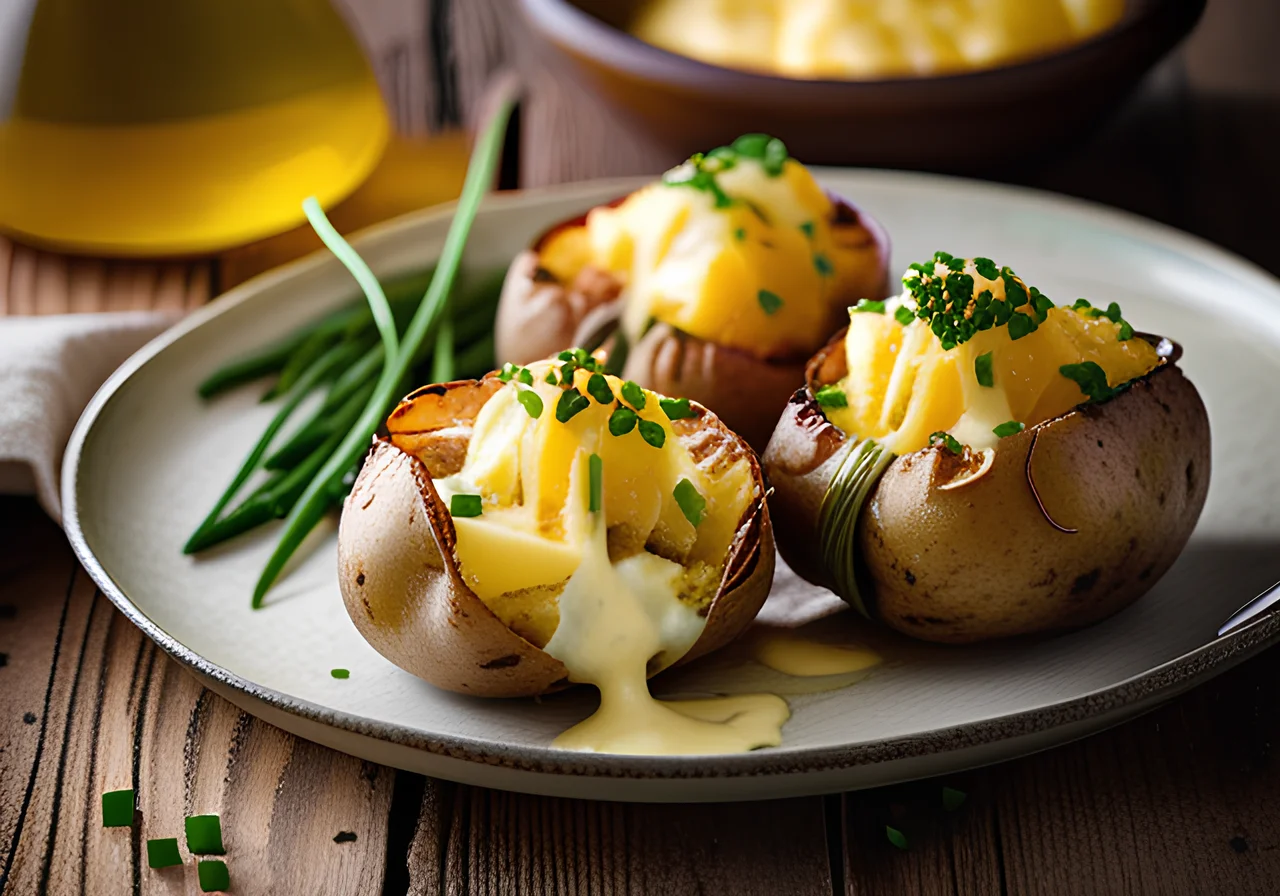 Cheese‑Stuffed Foil Potatoes