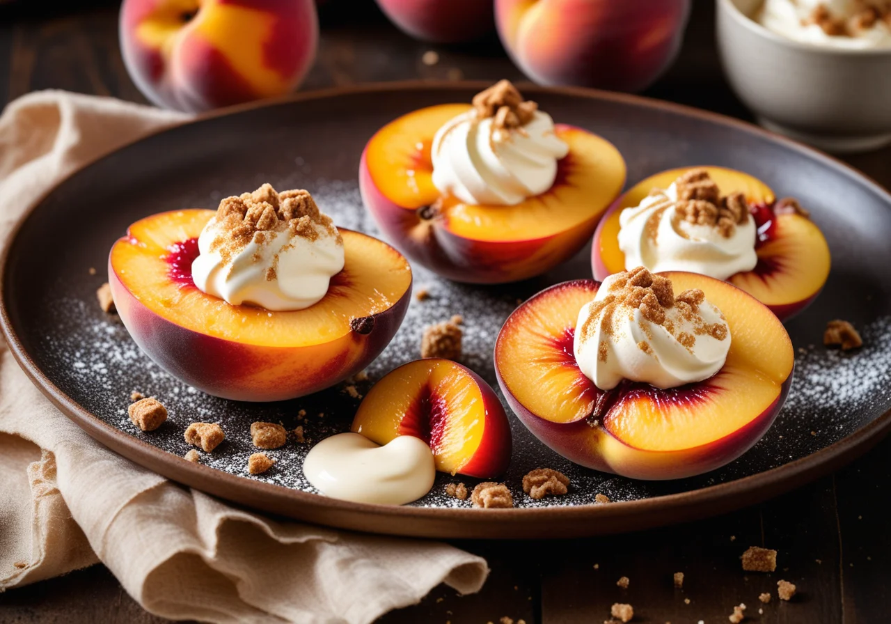 Grilled Peaches with Cream Cheese