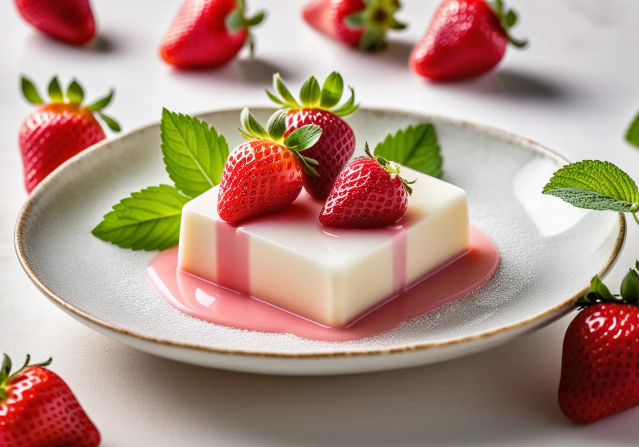 Strawberries on Coconut Gelée