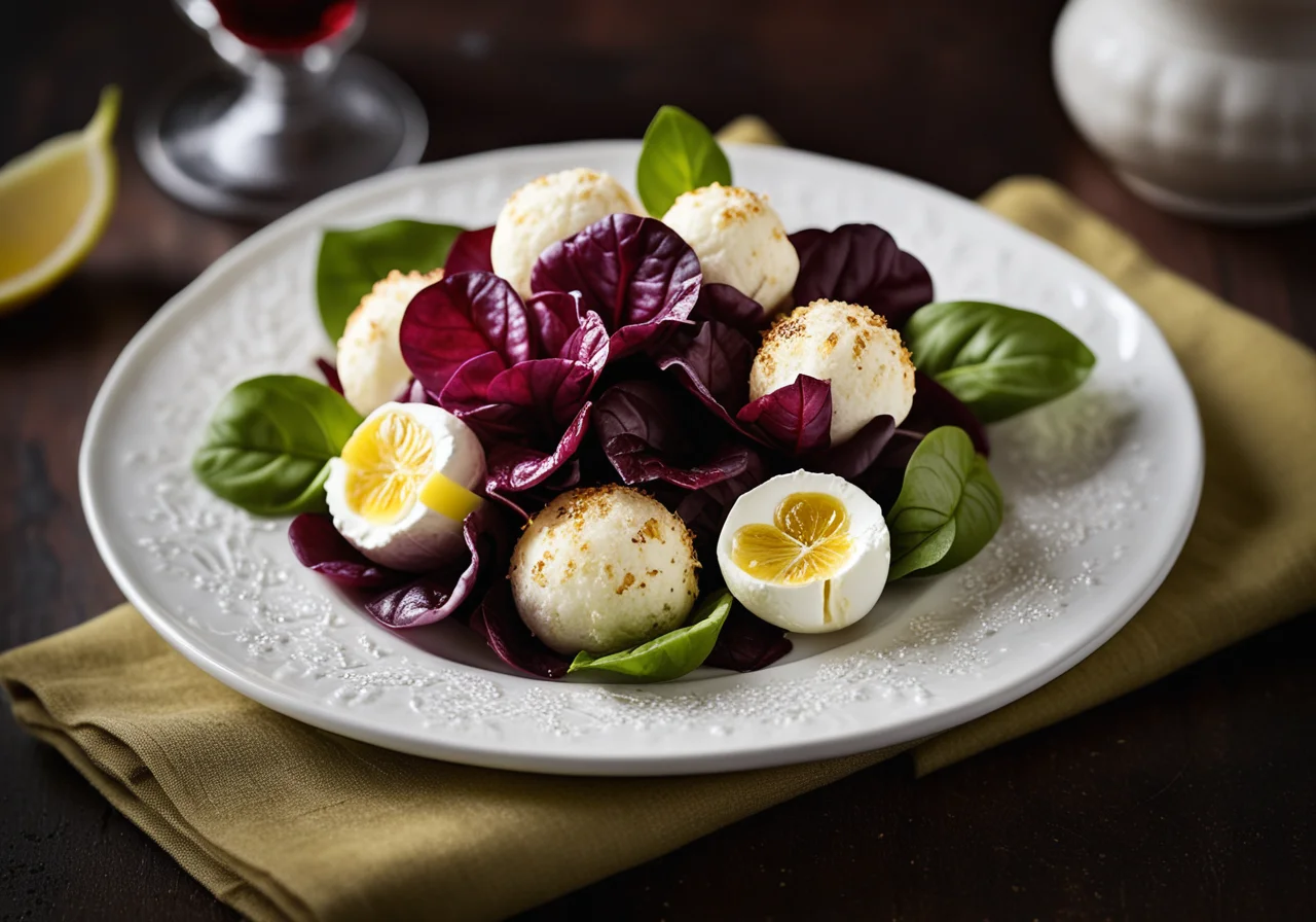 Radicchio with Goat Cheese Balls