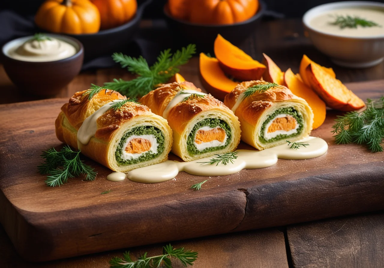 Pastry Salmon with Savoy Cabbage and Potatoes