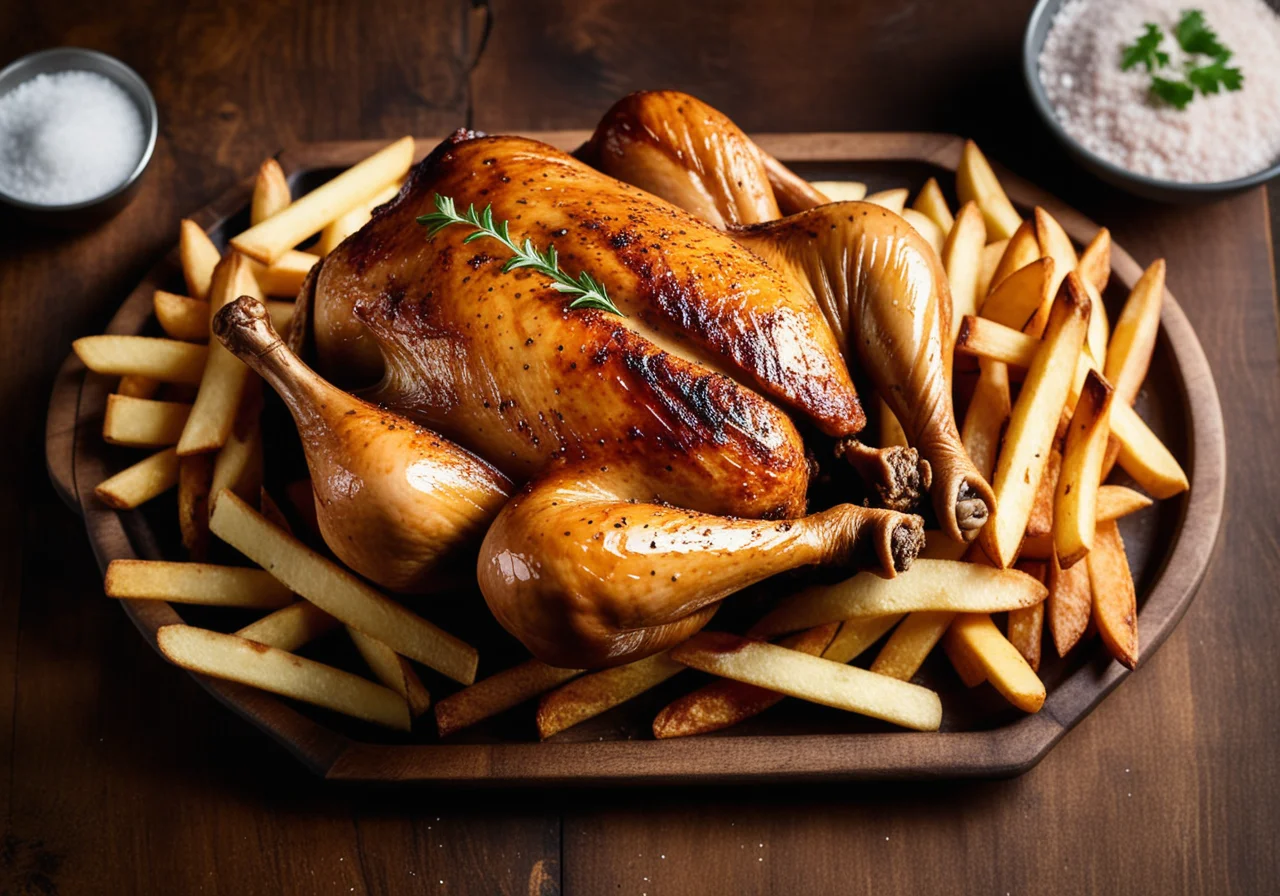 Chicken with French Fries