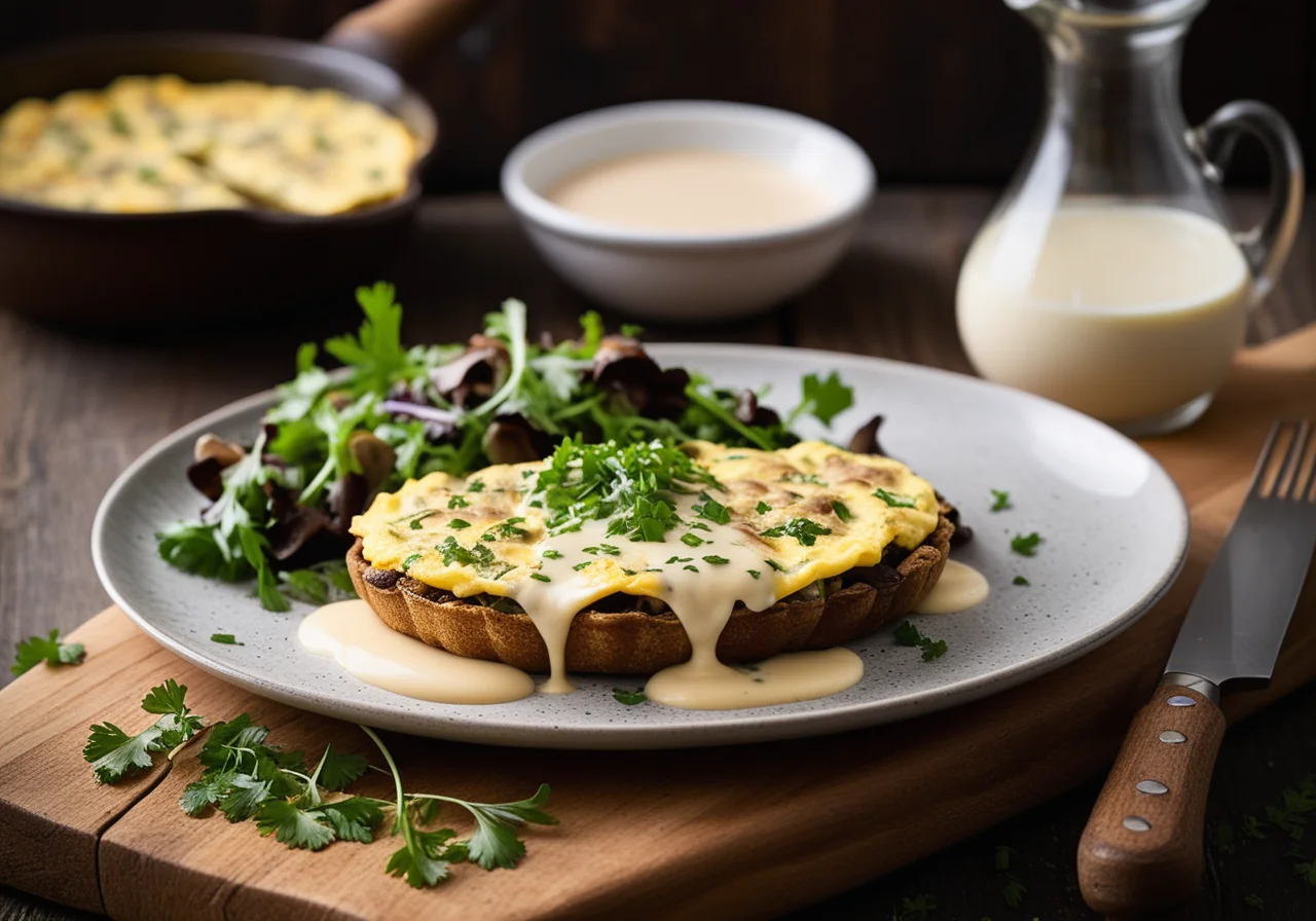 Stuffed Mushroom Omelette
