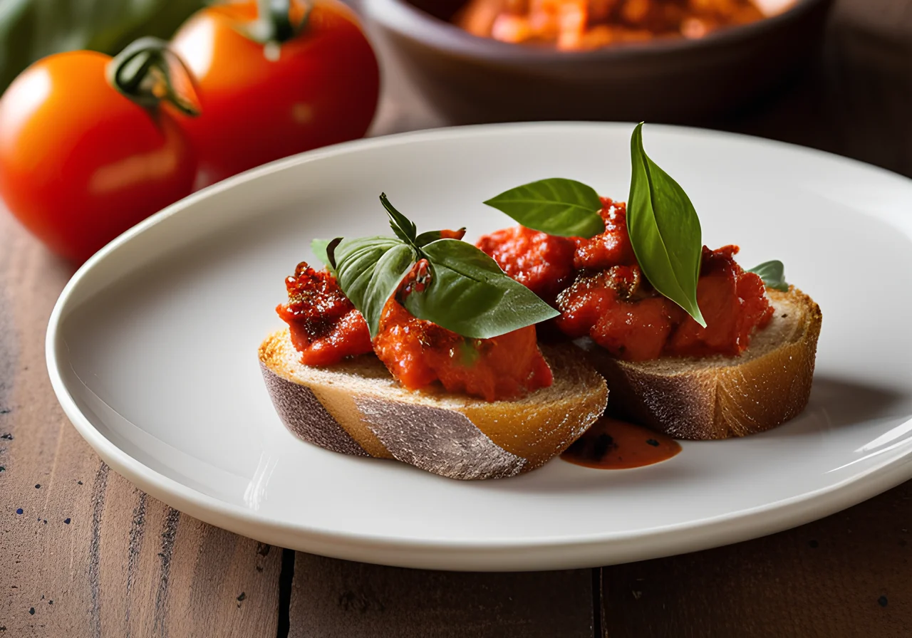 Paprika Crostini with Sardines