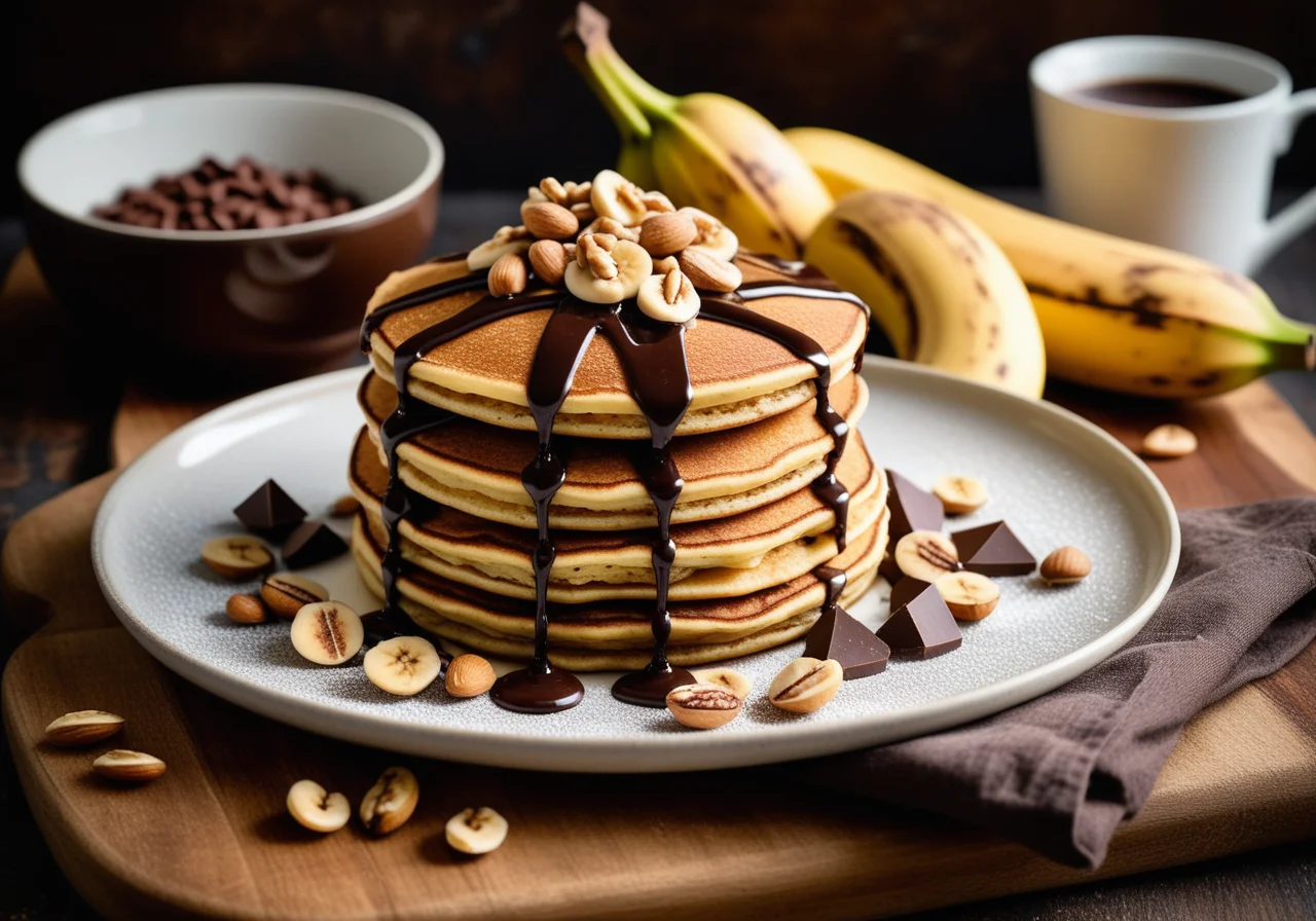 Chocolate Pancakes with Oat Milk