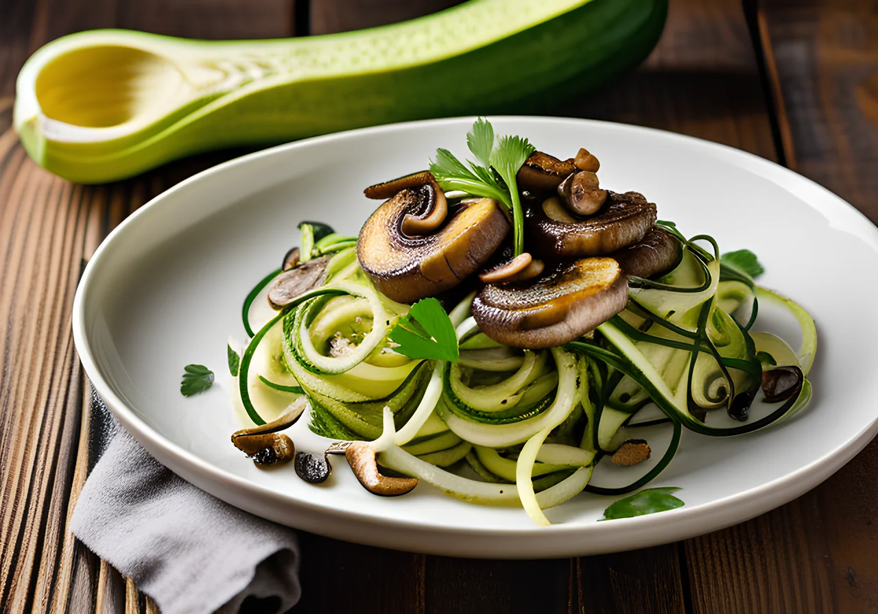 Zucchini Noodles with Mushrooms