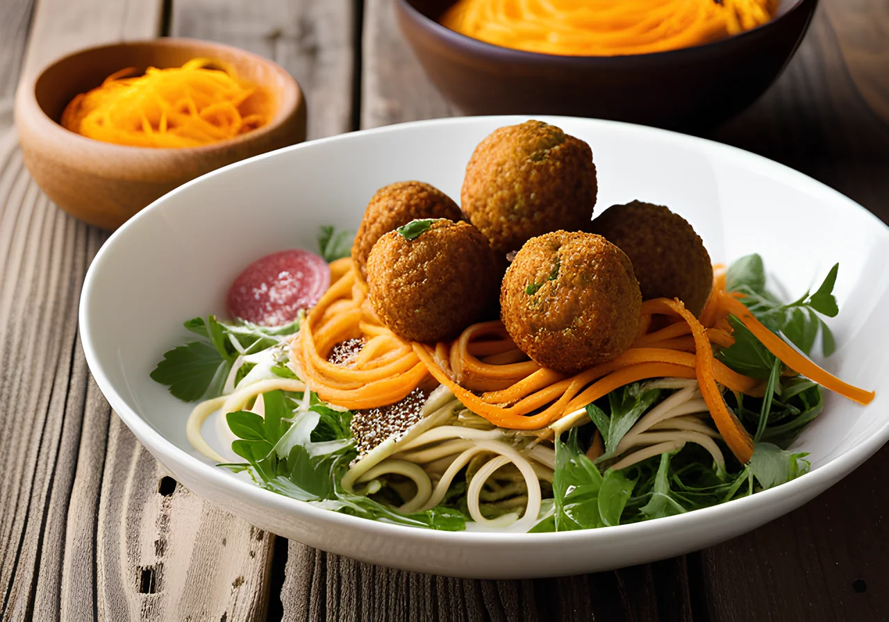 Noodle Bowl with Falafel
