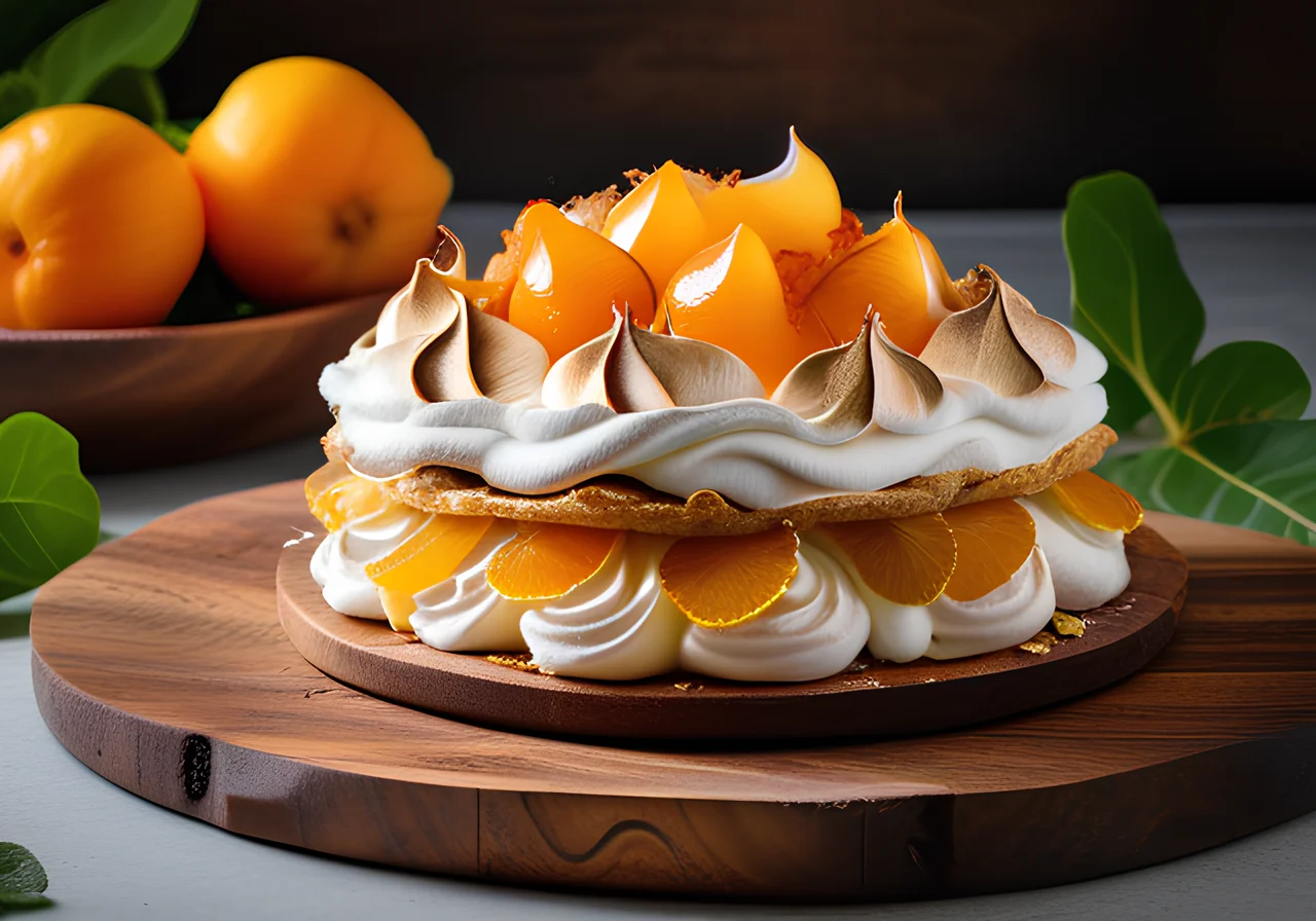 Rhubarb Meringue Cake