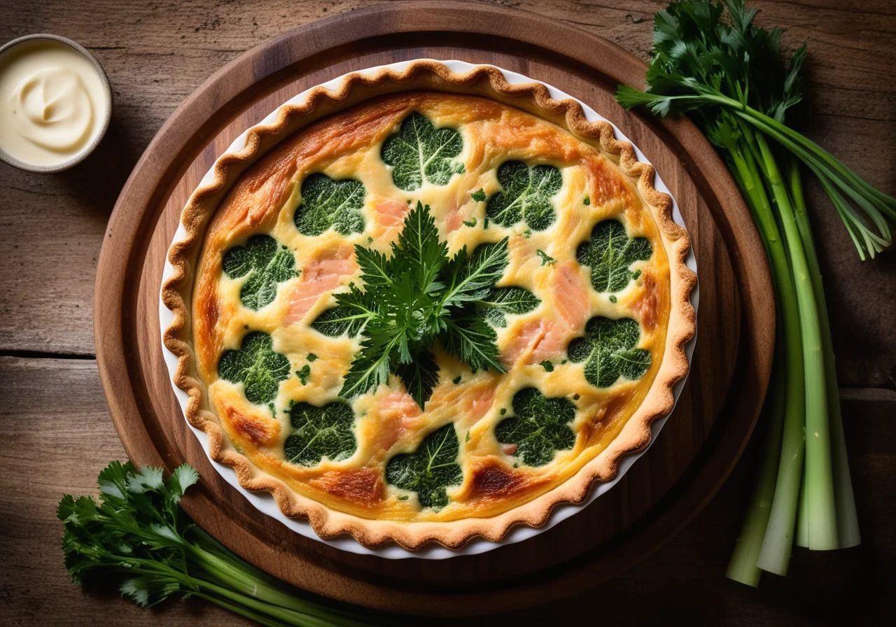 Salmon Leek Quiche
