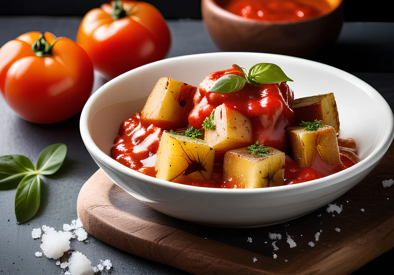 Baked Potatoes with Spanish-Style Tomato Sauce