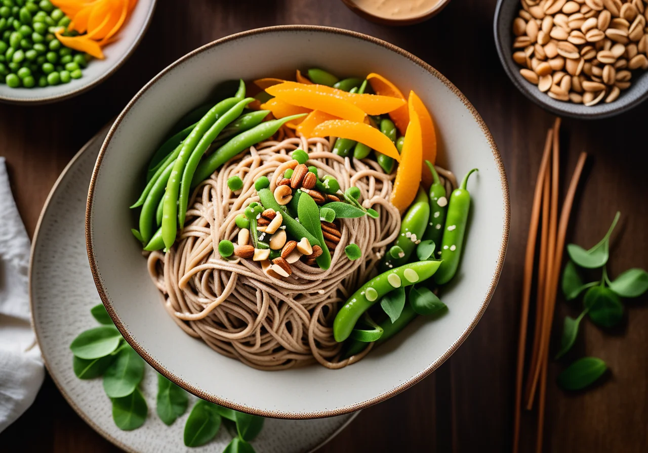 Vegetable Noodles with Nuts