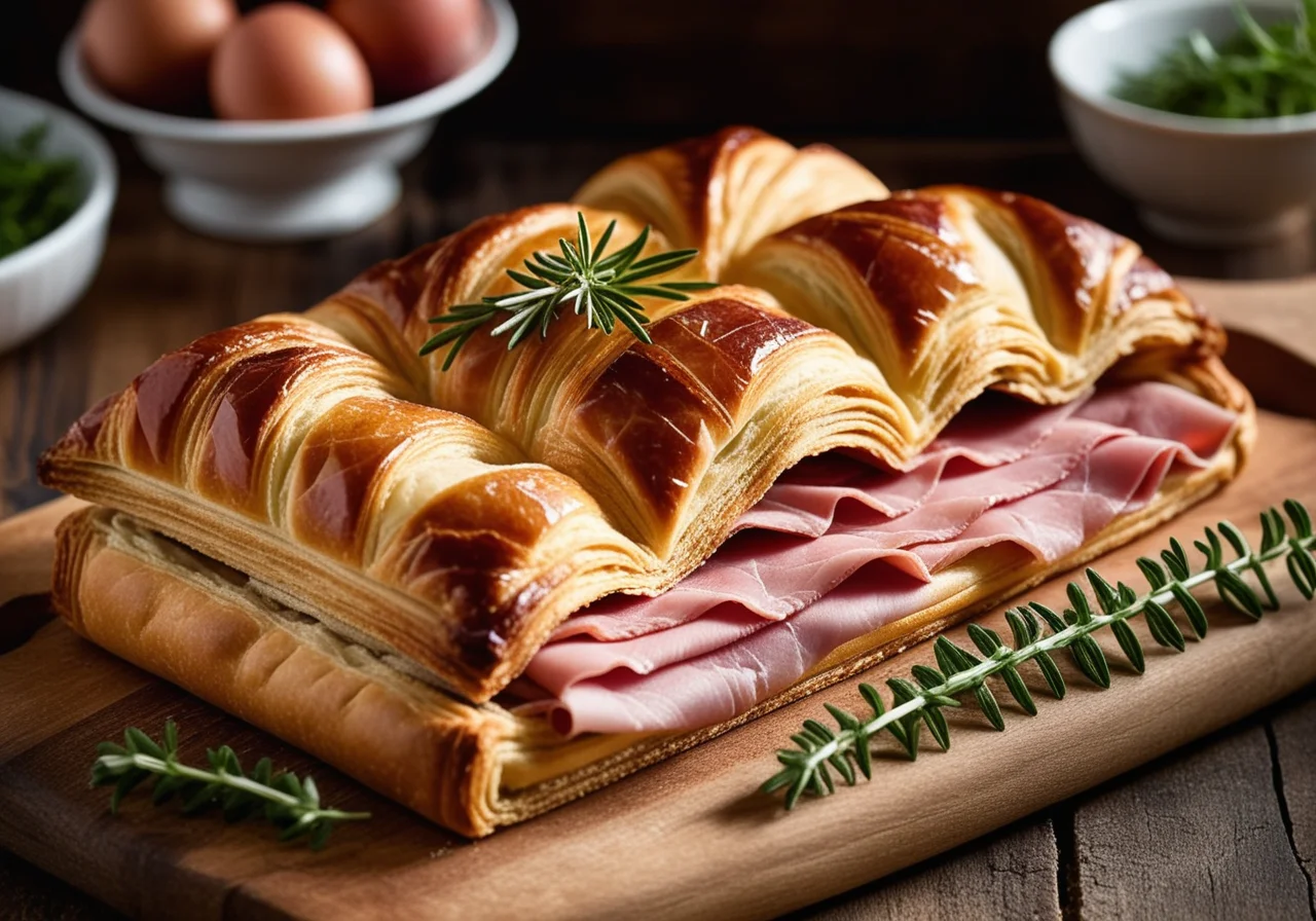 Cured Ham Wrapped in Puff Pastry