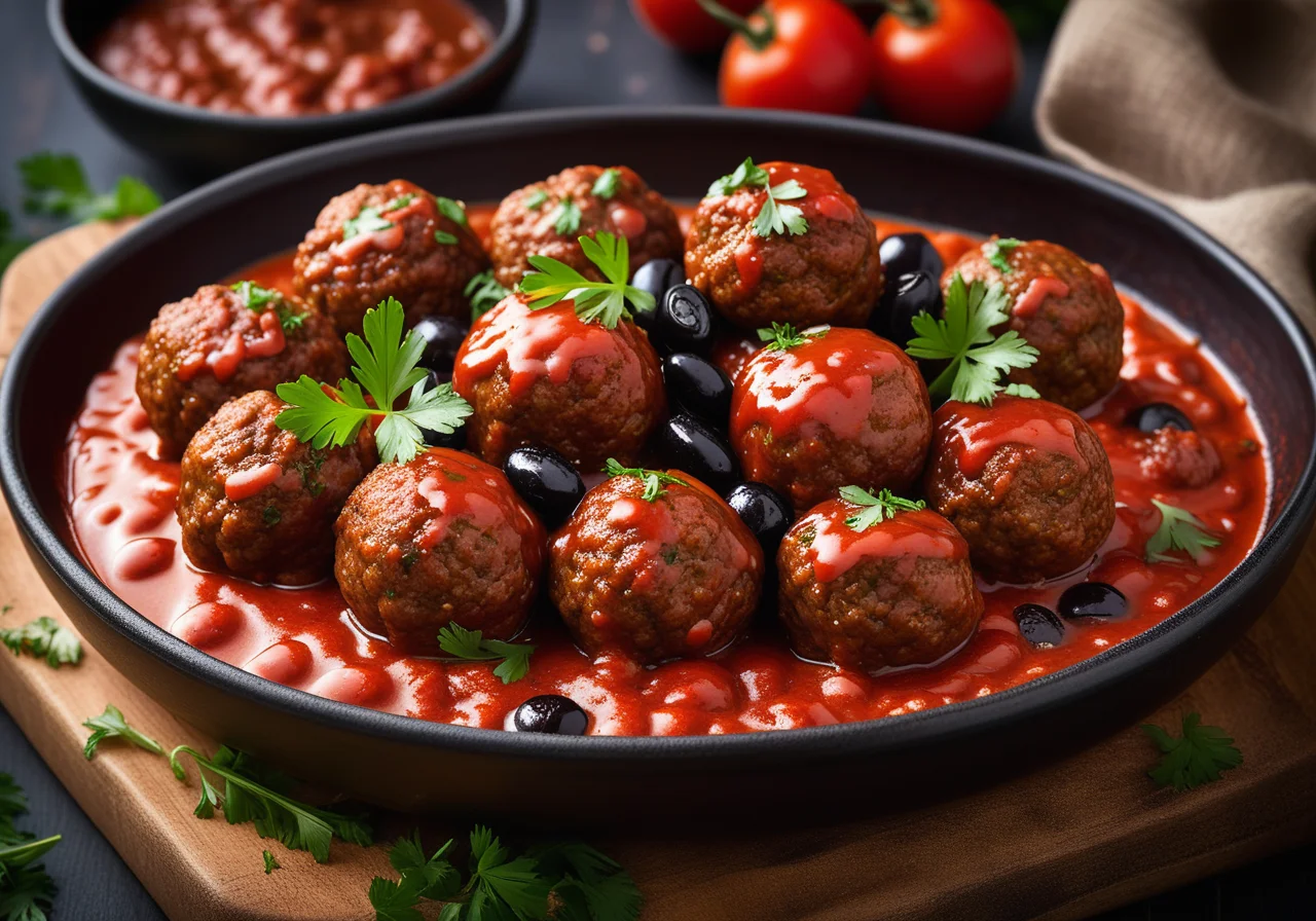 Ground Meatballs with Tomato Sauce