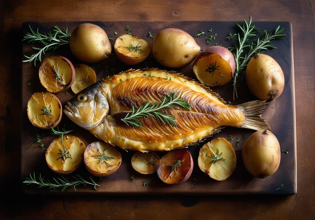 Baked Dorade in Potato Skin