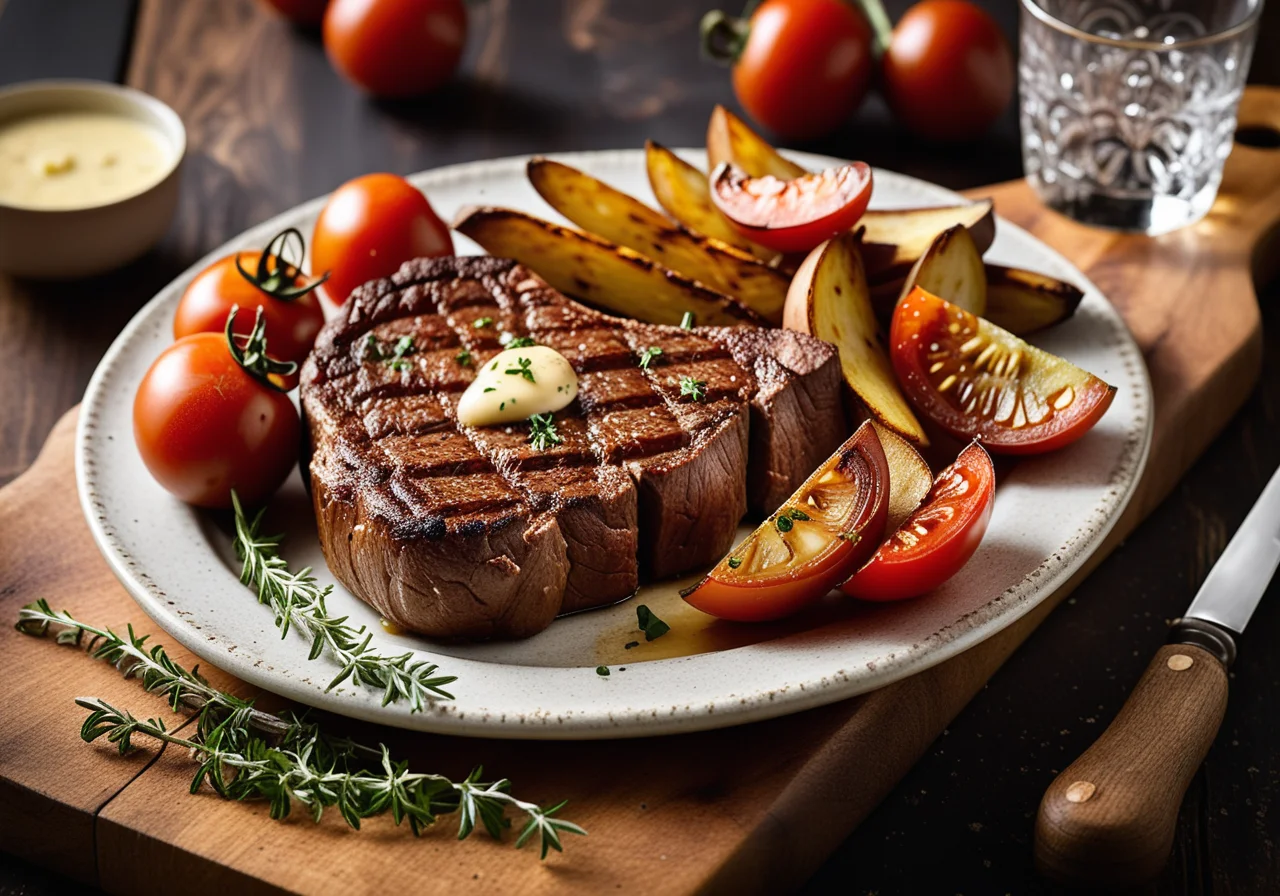 T-Bone Steak with Potatoes