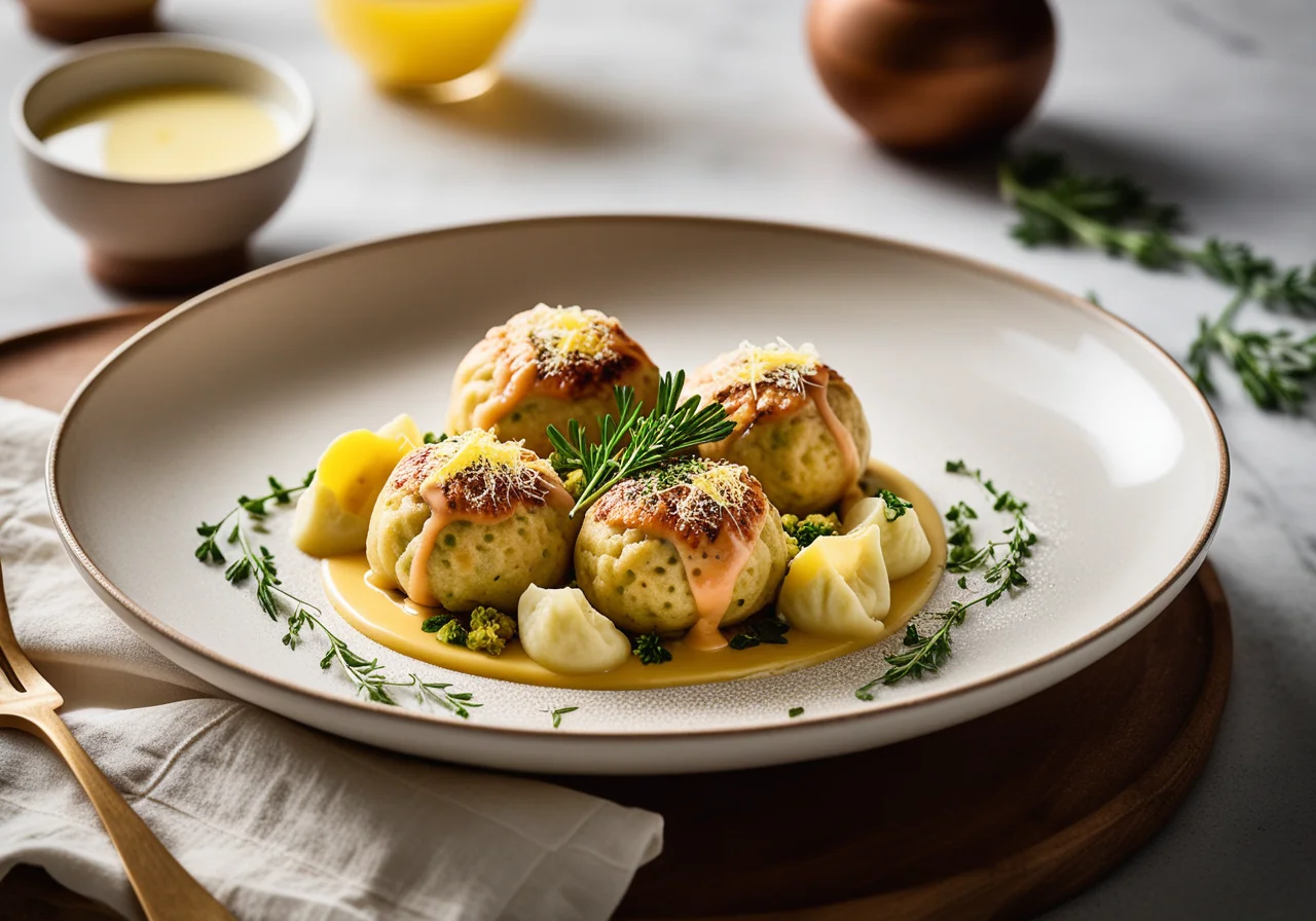 Safranspitzkohl with Mascarpone Salmon Dumplings