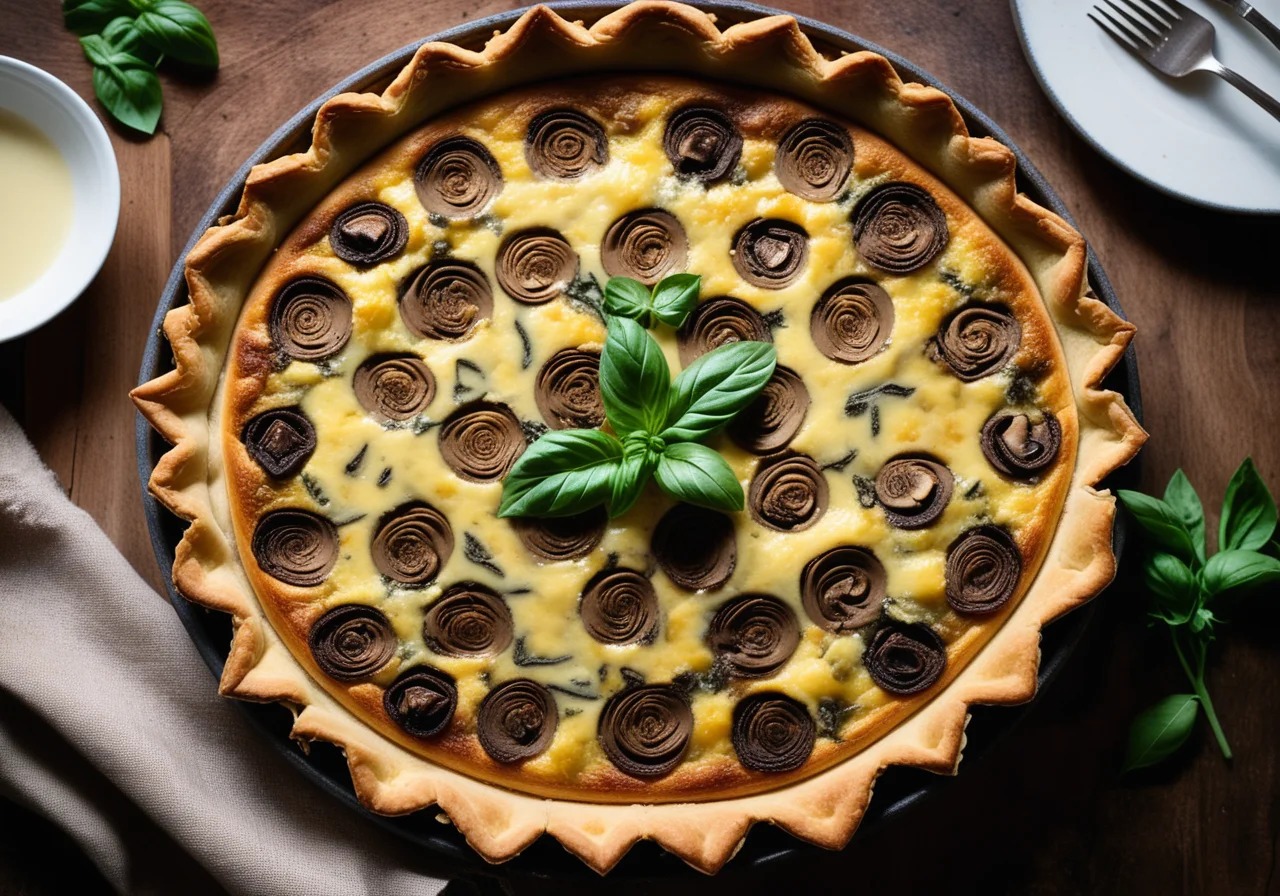 Artichoke Quiche and Mushrooms