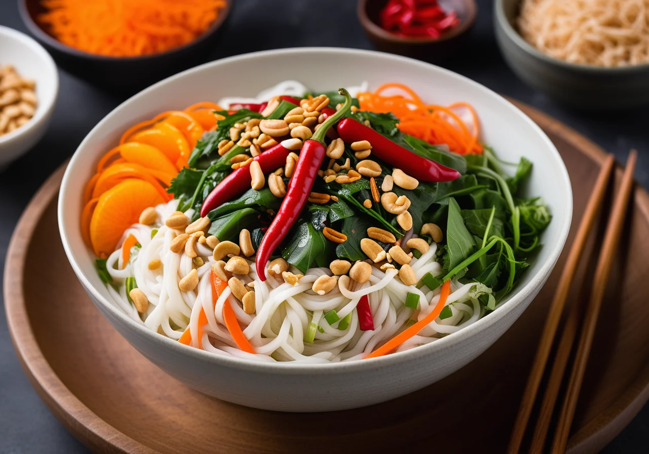 Rice Noodles with Chili