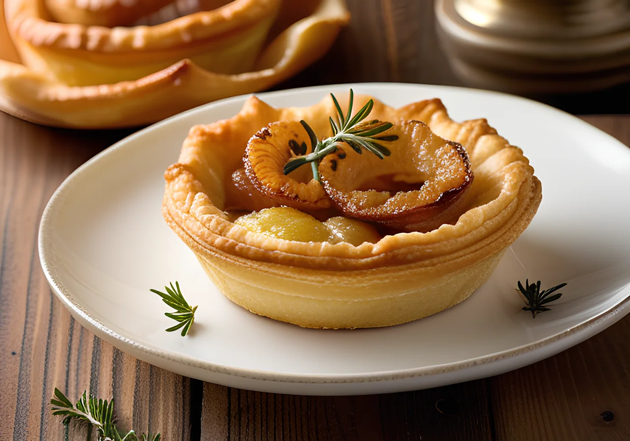 Small Onion-Pear Tart
