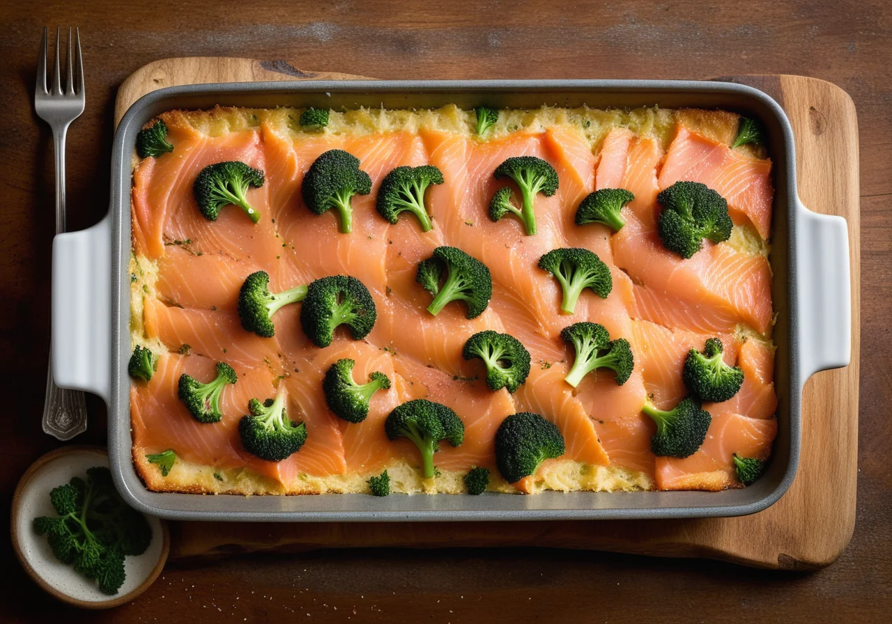 Ebly Gratin with Broccoli and Salmon