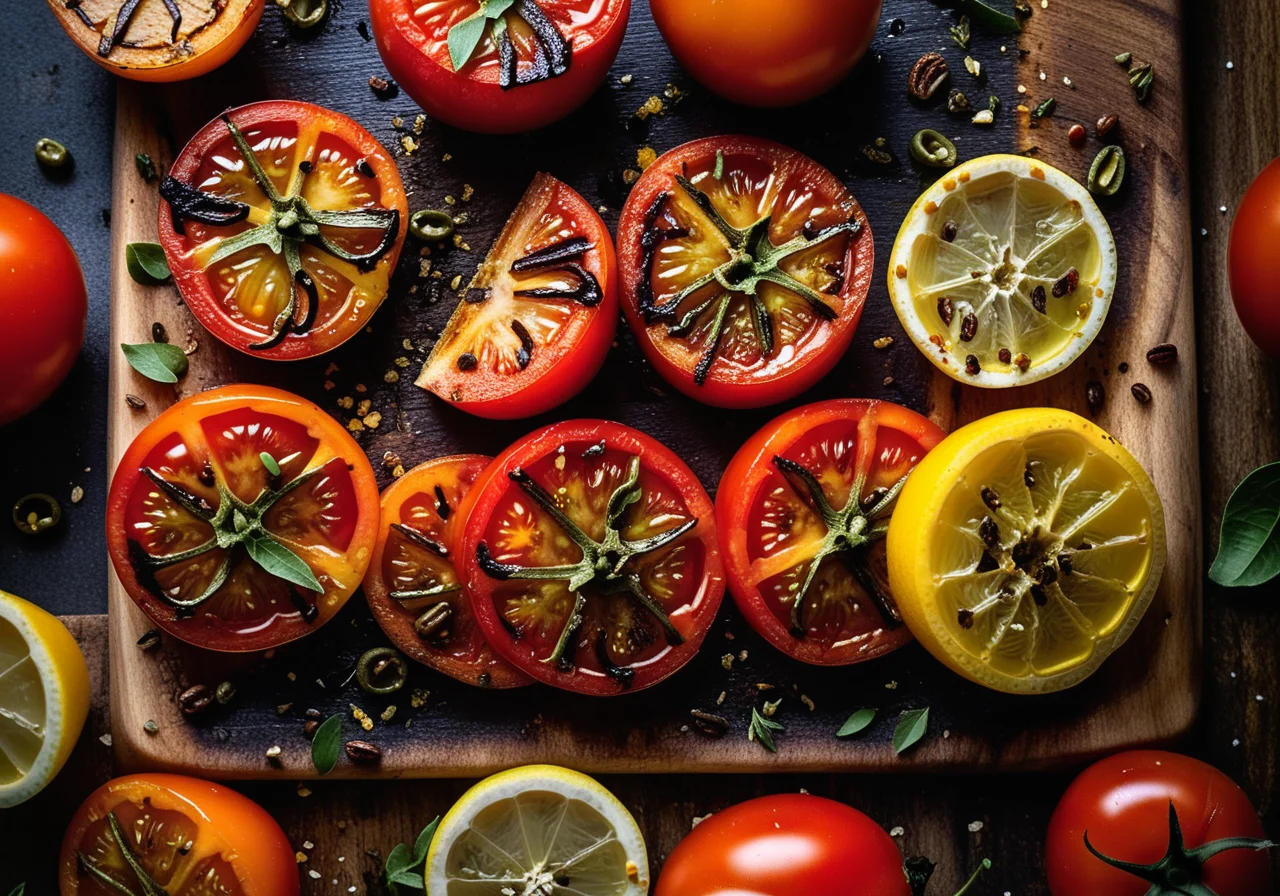 Grilled Tomatoes with Capers and Lemon Zest