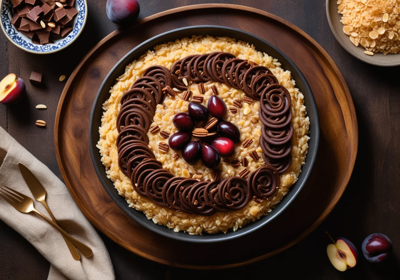 Fruit Rice Casserole with Chocolate