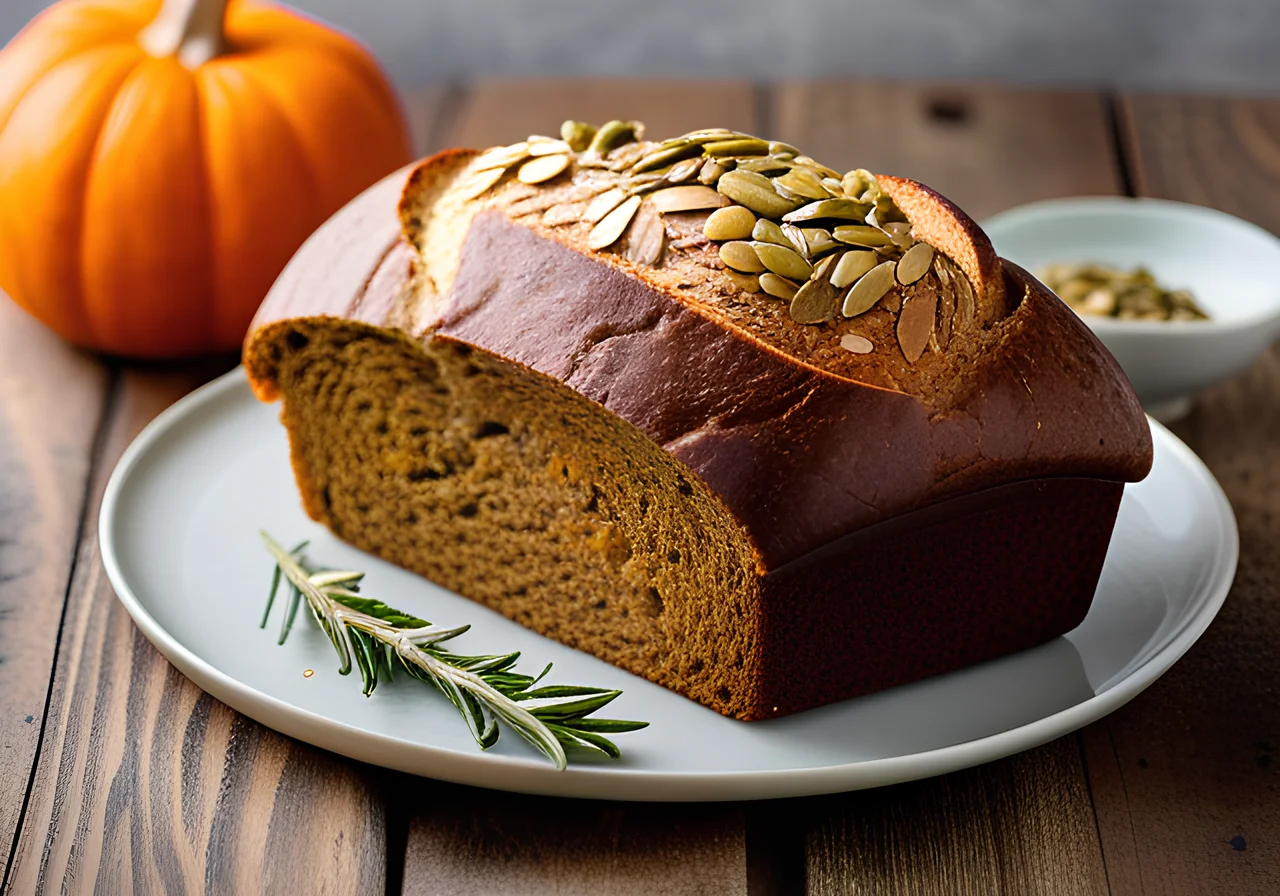 Spelt Bread with Pumpkin Seeds and Orange Rosemary Butter