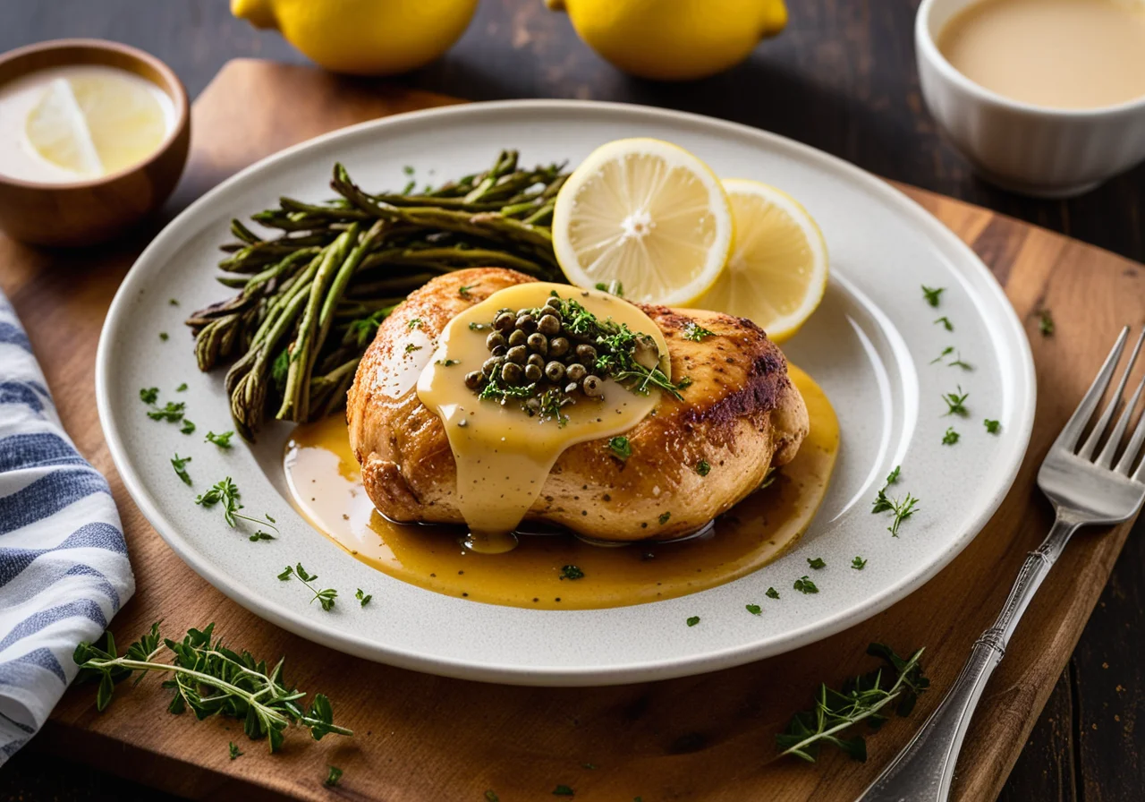 Lemon Chicken with Capers Sauce