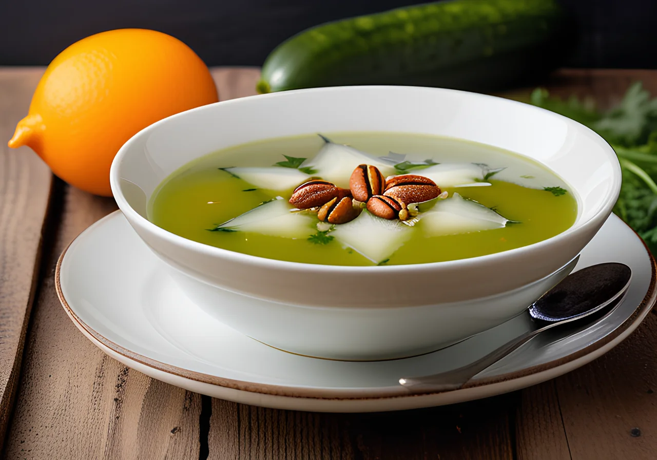 Cucumber Soup with Sesame Paste