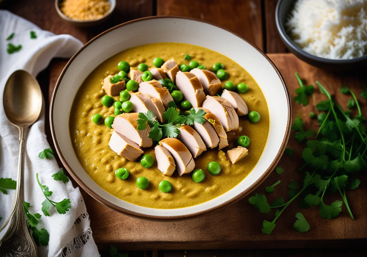 Chicken in Curry Pea Sauce