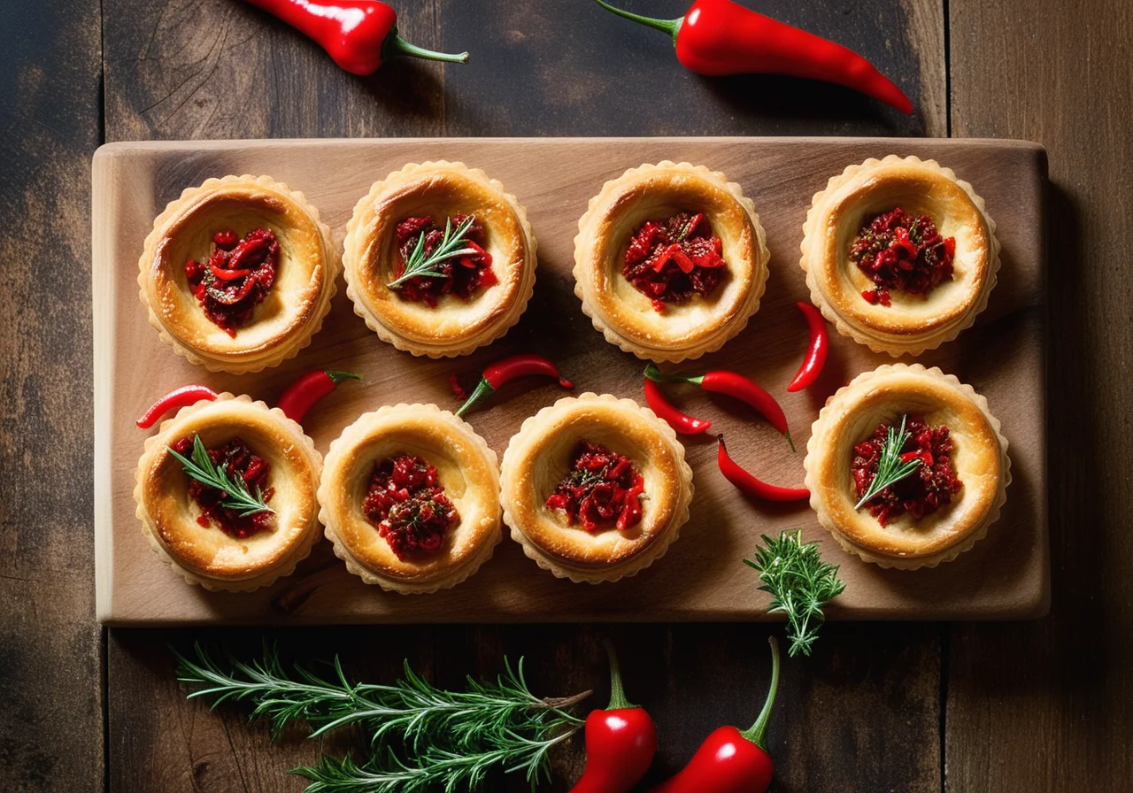 Spicy Goat Cheese Tartlets