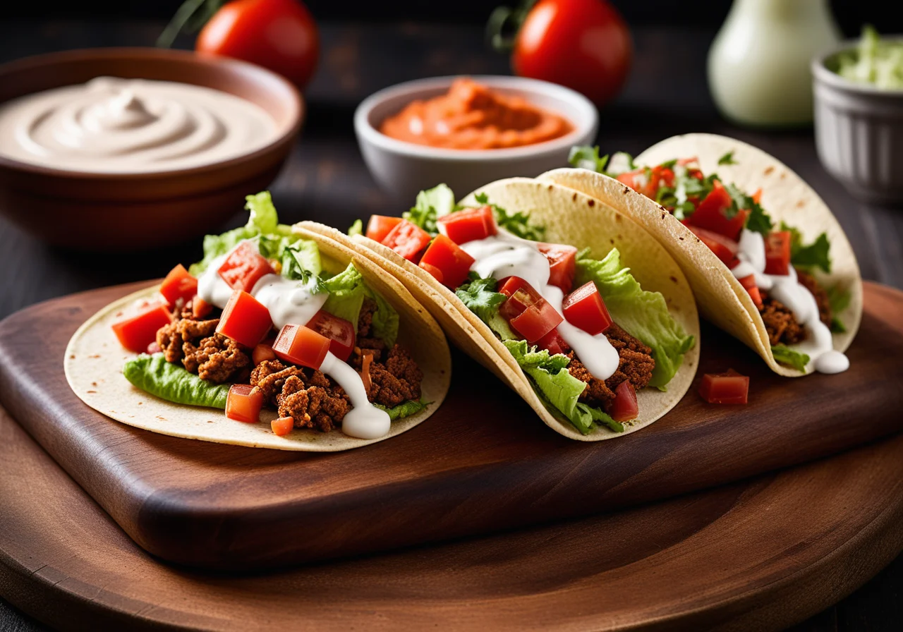 Tacos with Bean Veggie Dip