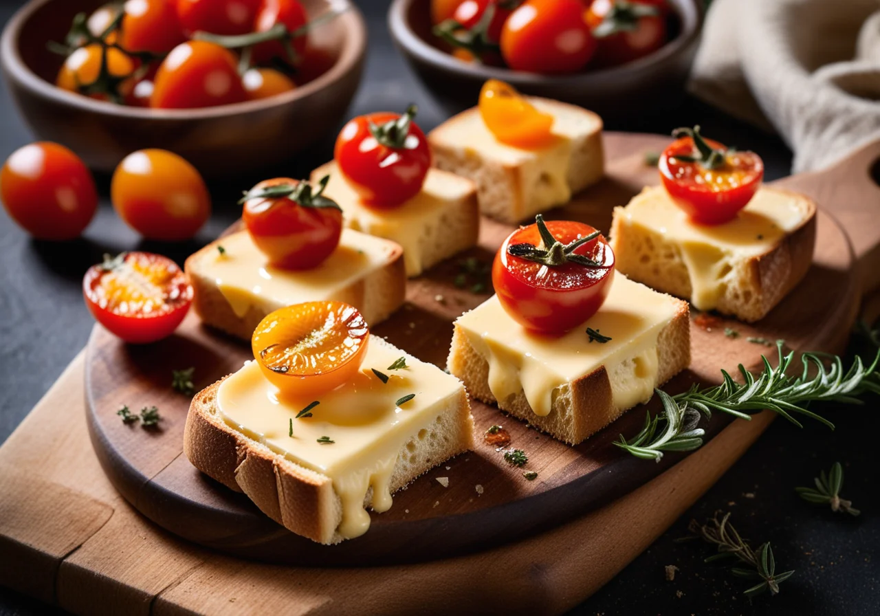 Baked Goat Cheese with Baguette