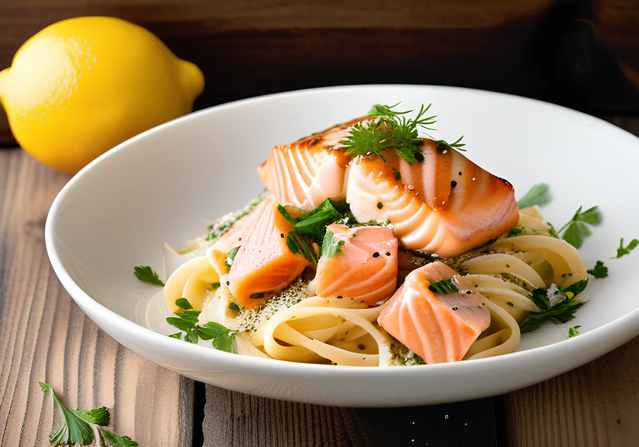 Lemon Salmon Pasta