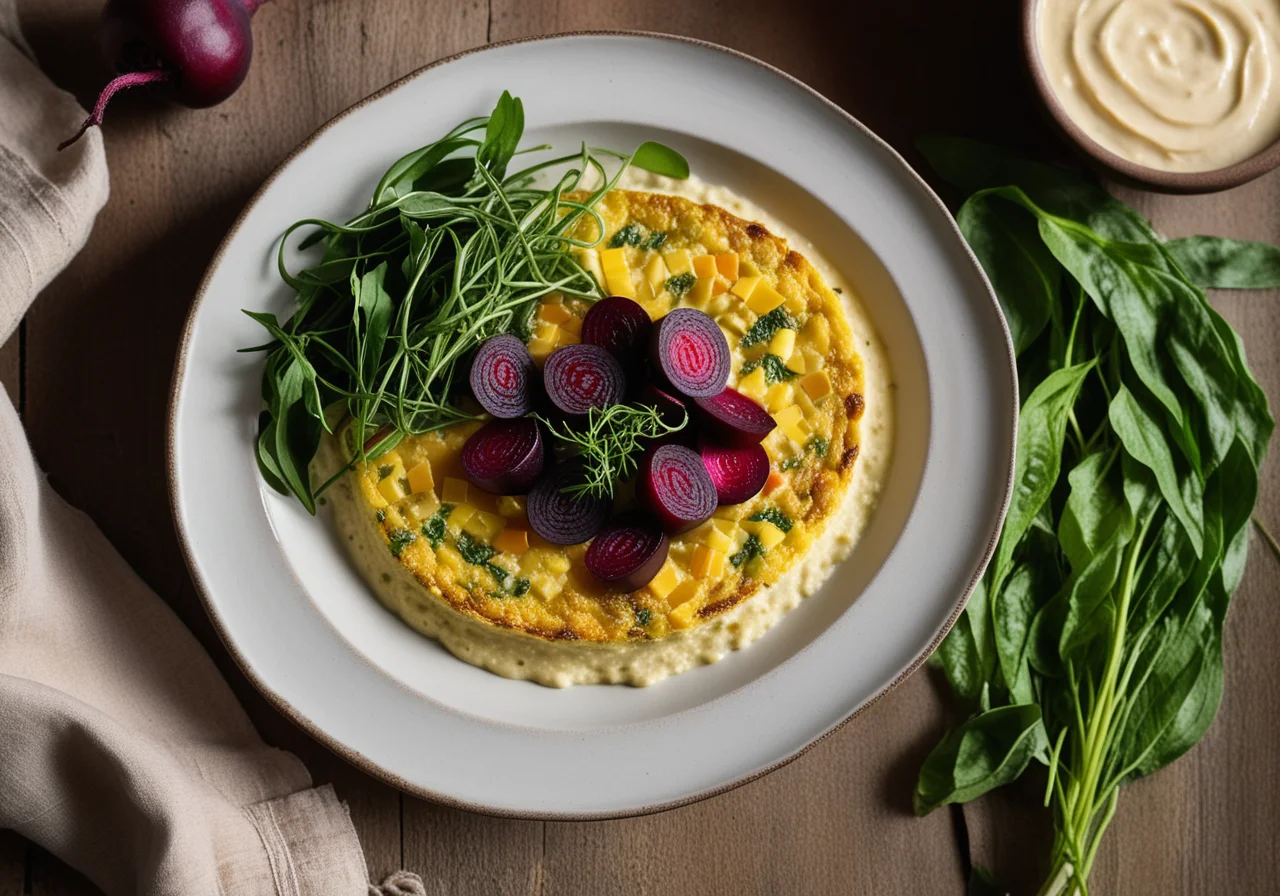 Bean Mix with Frittata and Millet Porridge