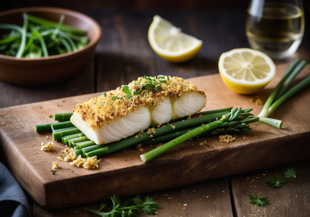 Cod with Wild Garlic Crust
