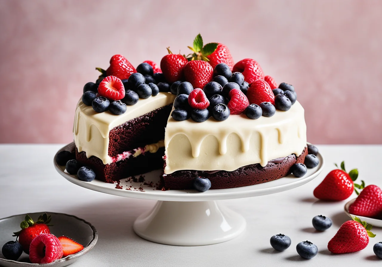 Gluten‑free Chocolate Cake with Berries