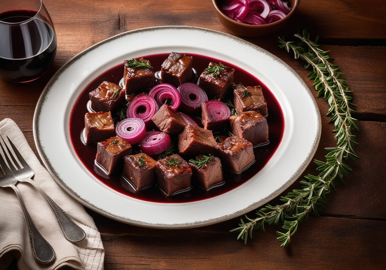 Wild Boar in Red Wine à la Corsican