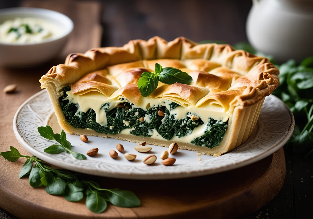 Filo Pie with Spinach and Cheese