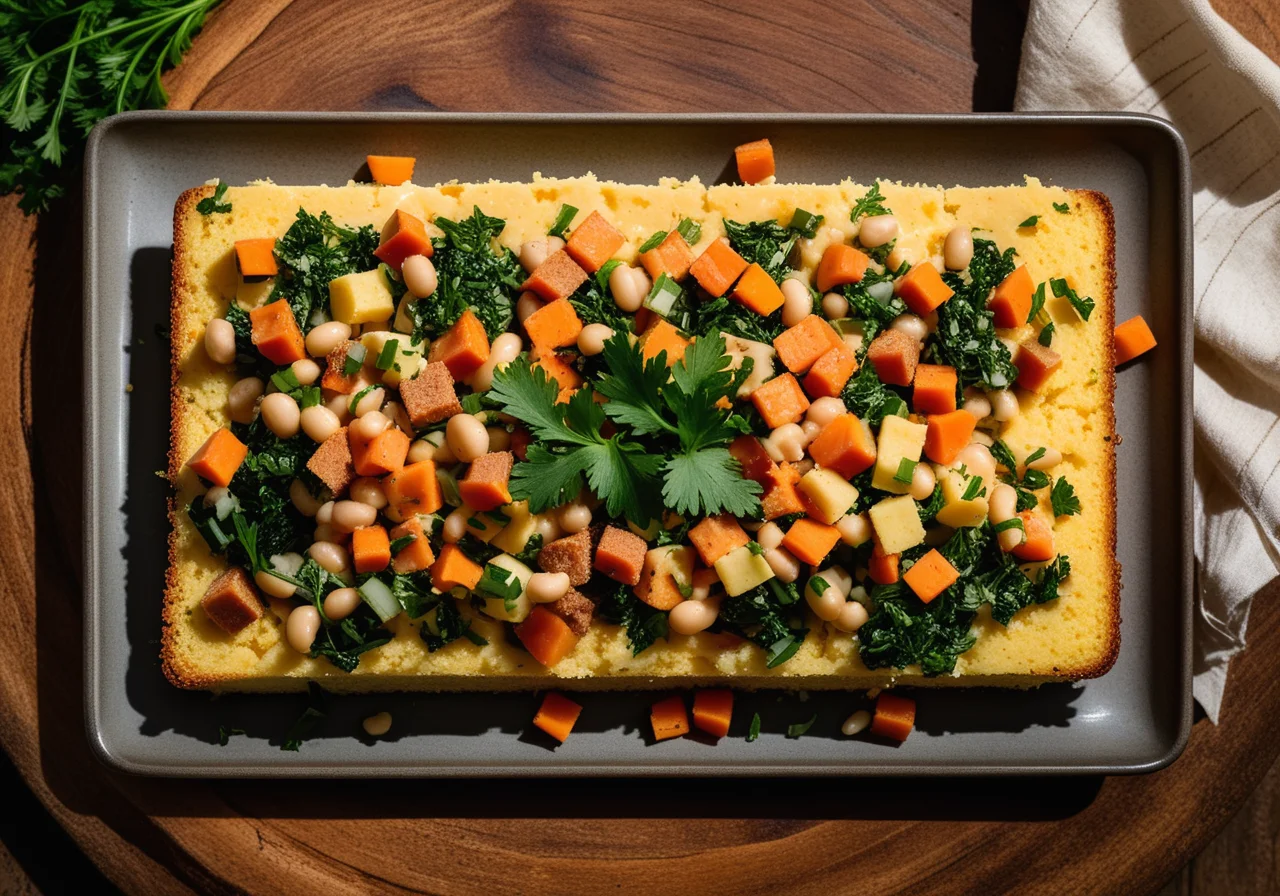 Eye Bean Salad with Cornbread