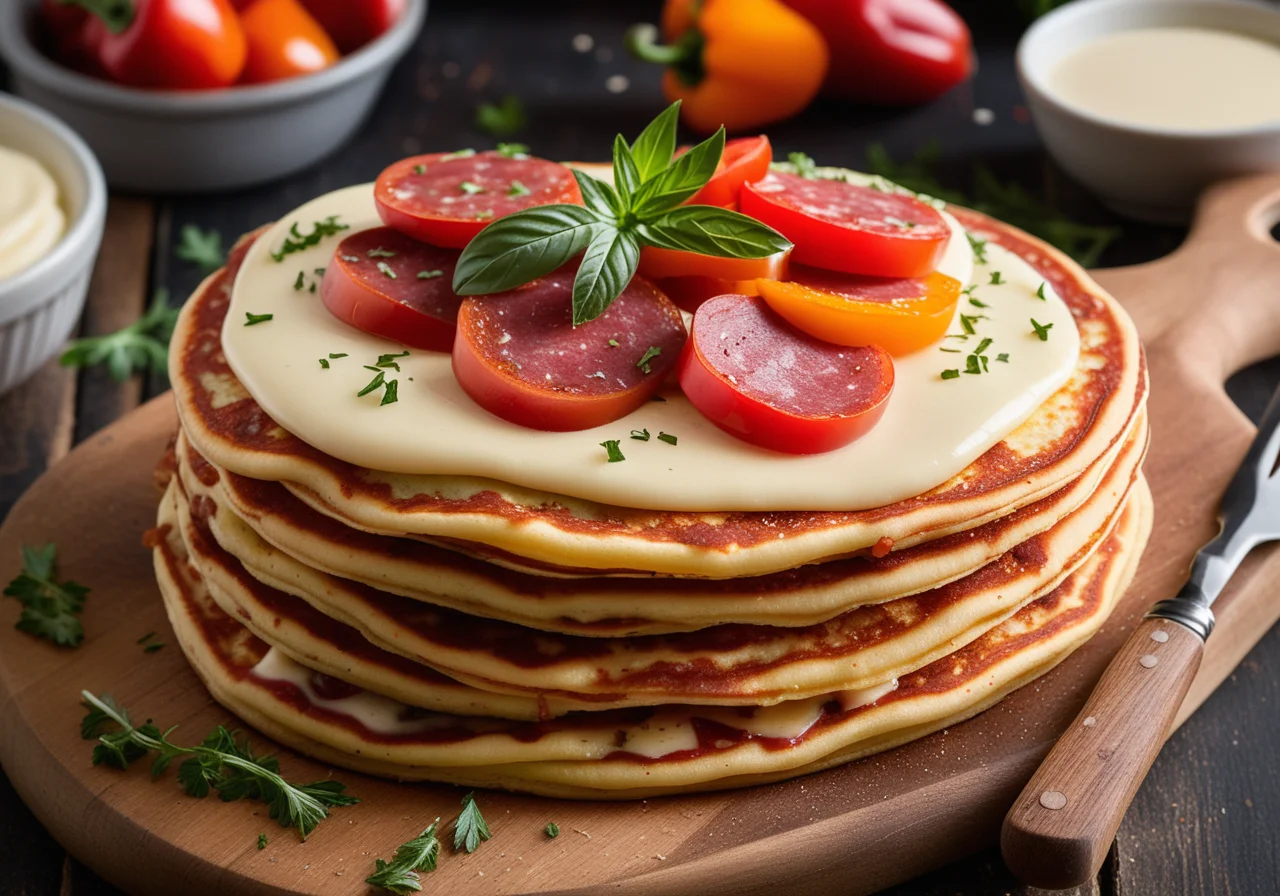 Pizza‑Topped Pancakes