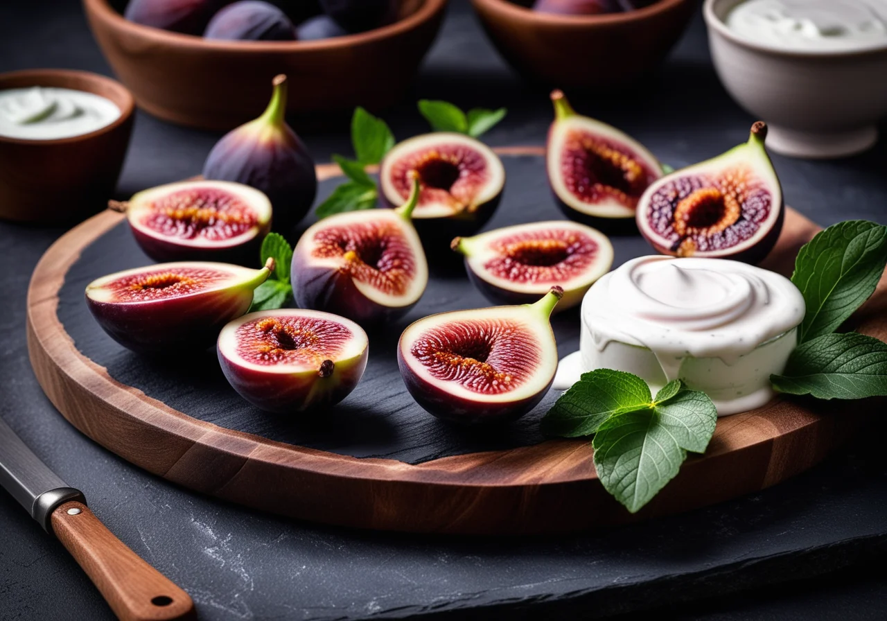 Figs with Ham and Dip