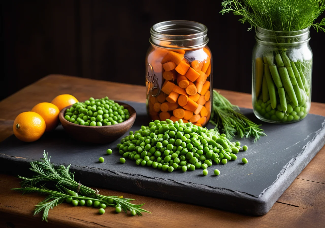 Peas and Carrots Pickling
