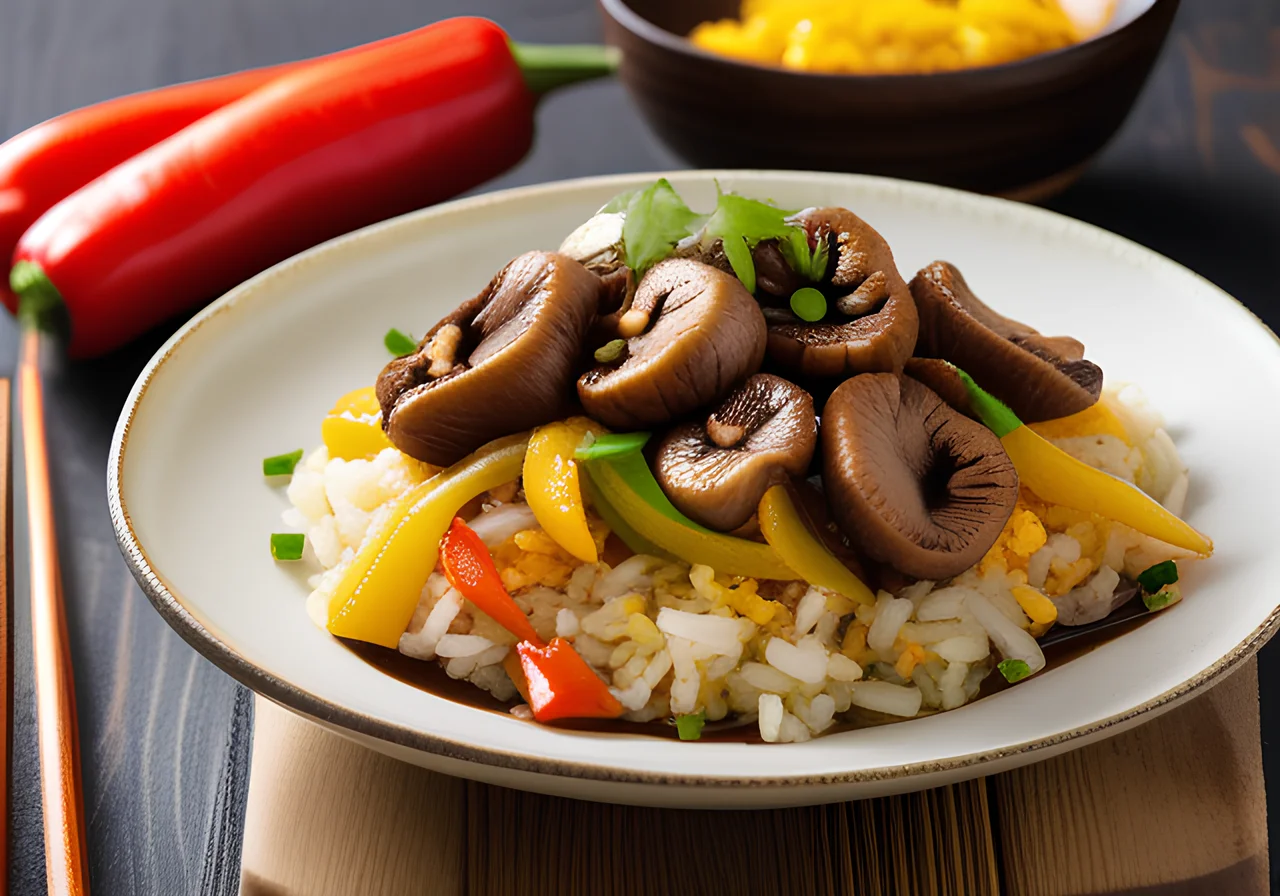 Stir-Fried Rice with Vegetables and Egg