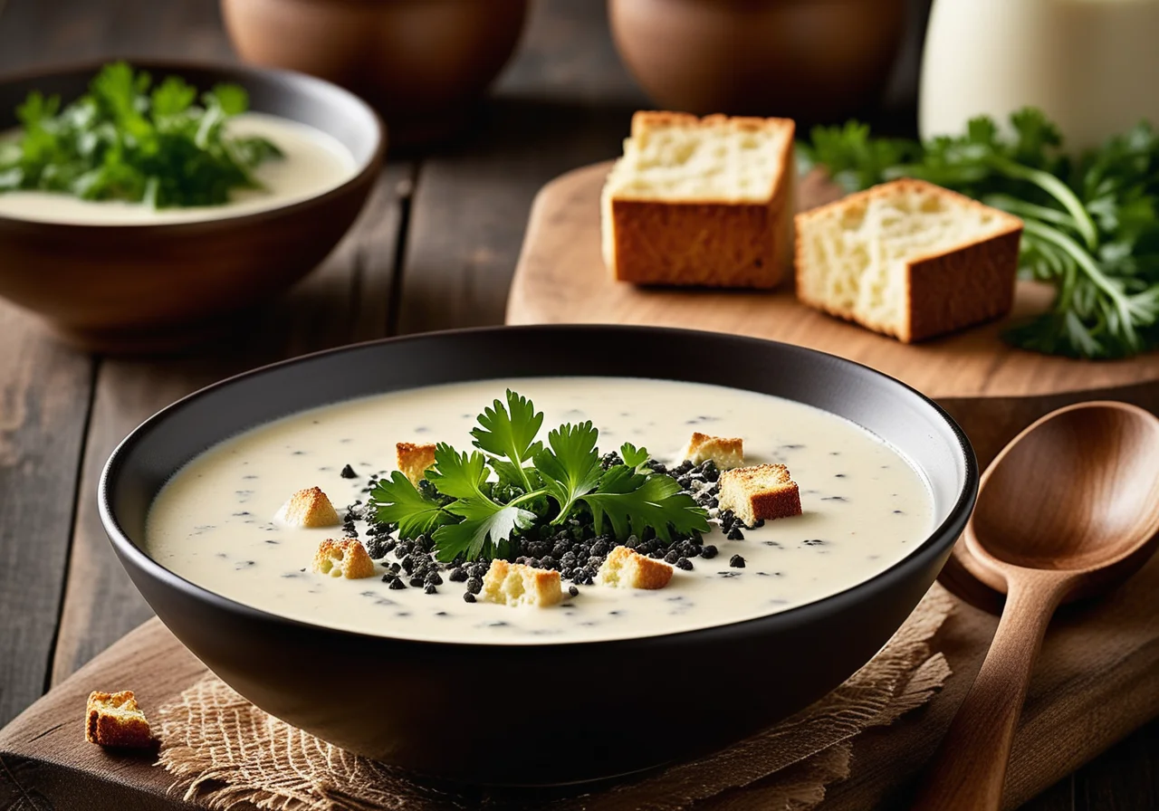 White Vegetable Cream Soup