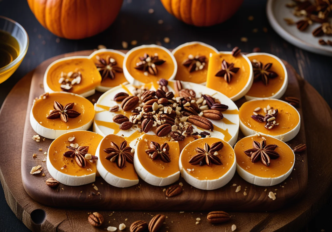 Gratinated Goat Cheese with Endive and Pumpkin