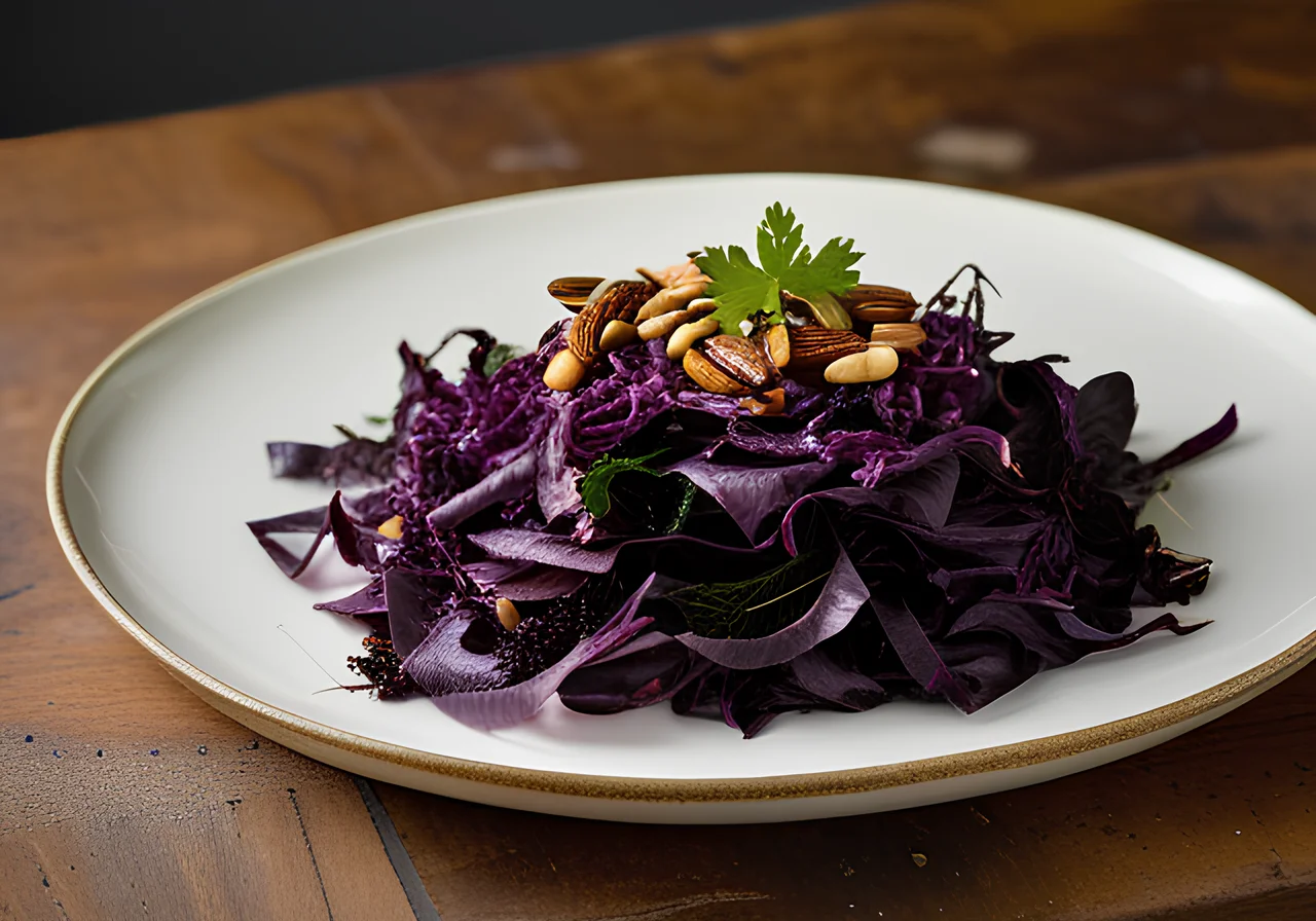 Baked Red Cabbage with Gorgonzola Dressing