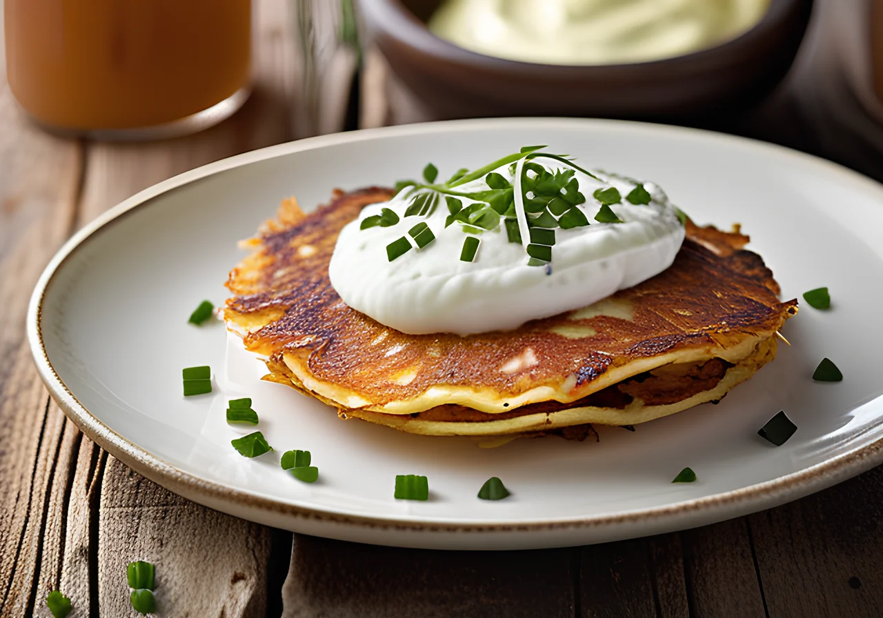 Potato Pancakes with Sour Cream