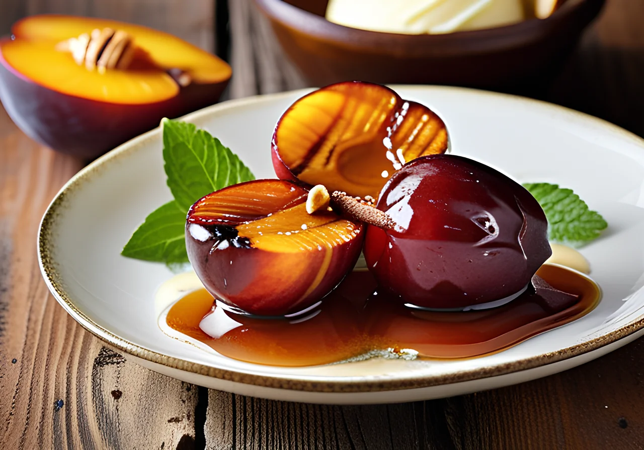 Grilled Plums