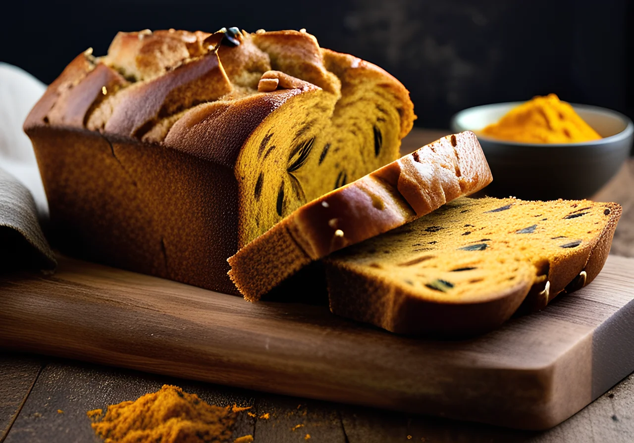 Turmeric Curry Bread with Black Sesame